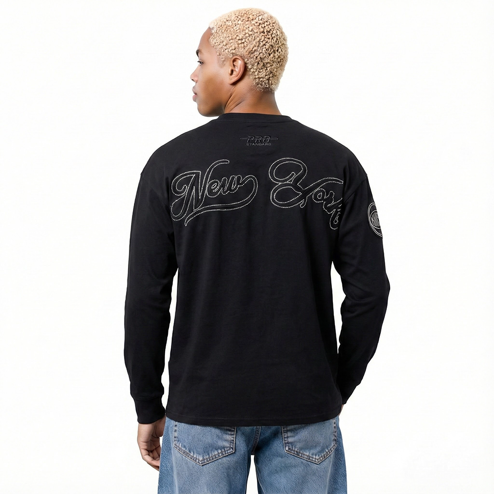 PLAYERA DE MANGA LARGA NBA NEW YORK KNICKS BLACKOUT