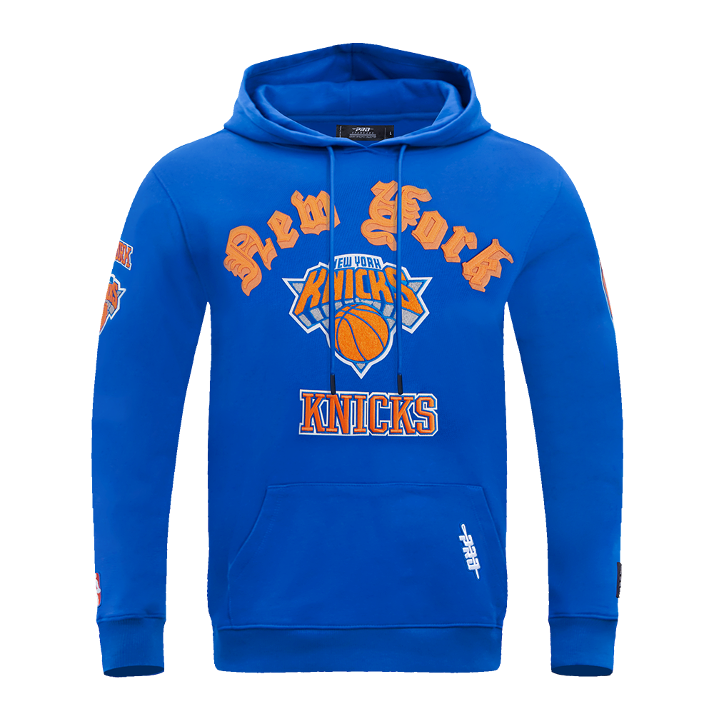 SUDADERA CON GORRO NBA NEW YORK KNICKS OLD ENGLISH