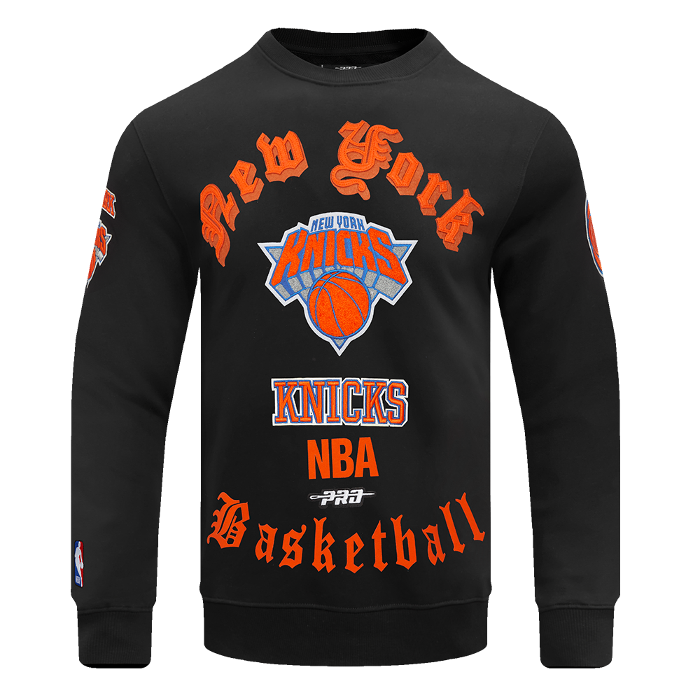 SUDADERA DE CUELLO REDONDO NBA NEW YORK KNICKS OLD ENGLISH