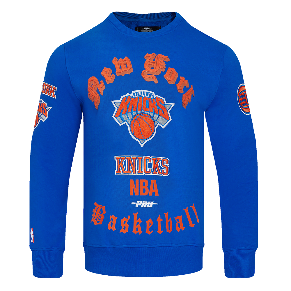 SUDADERA DE CUELLO REDONDO NBA NEW YORK KNICKS OLD ENGLISH