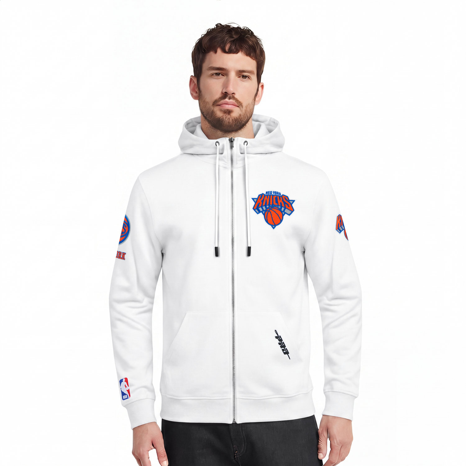 SUDADERA CON CIERRE NBA NEW YORK KNICKS CLASSIC CHENILLE