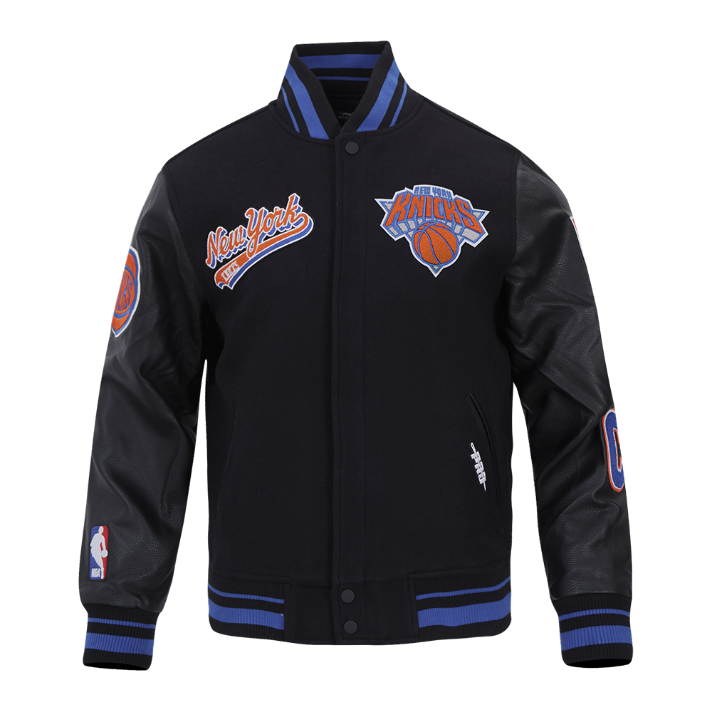 CHAMARRA UNIVERSITARIA NBA NEW YORK KNICKS SCRIPT TAIL