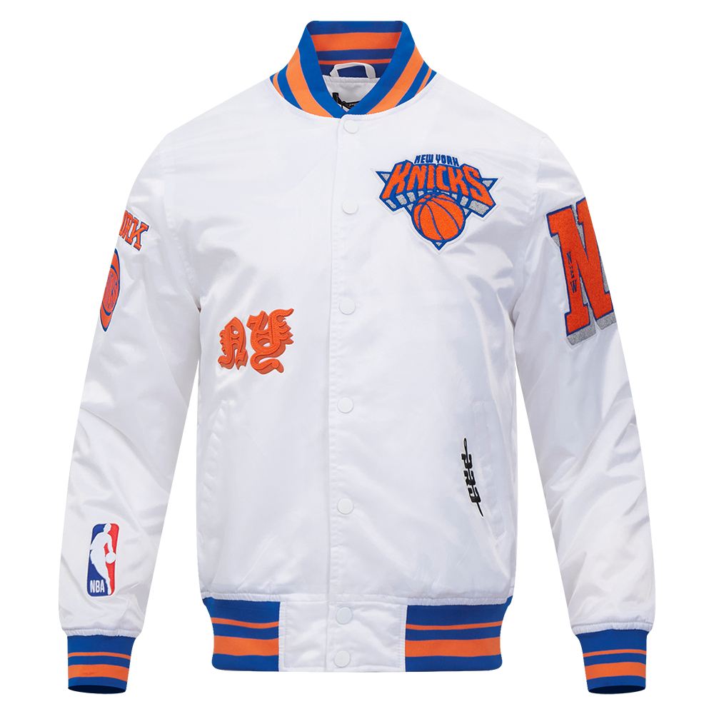 CHAMARRA DE SATÉN NBA NEW YORK KNICKS OLD ENGLISH