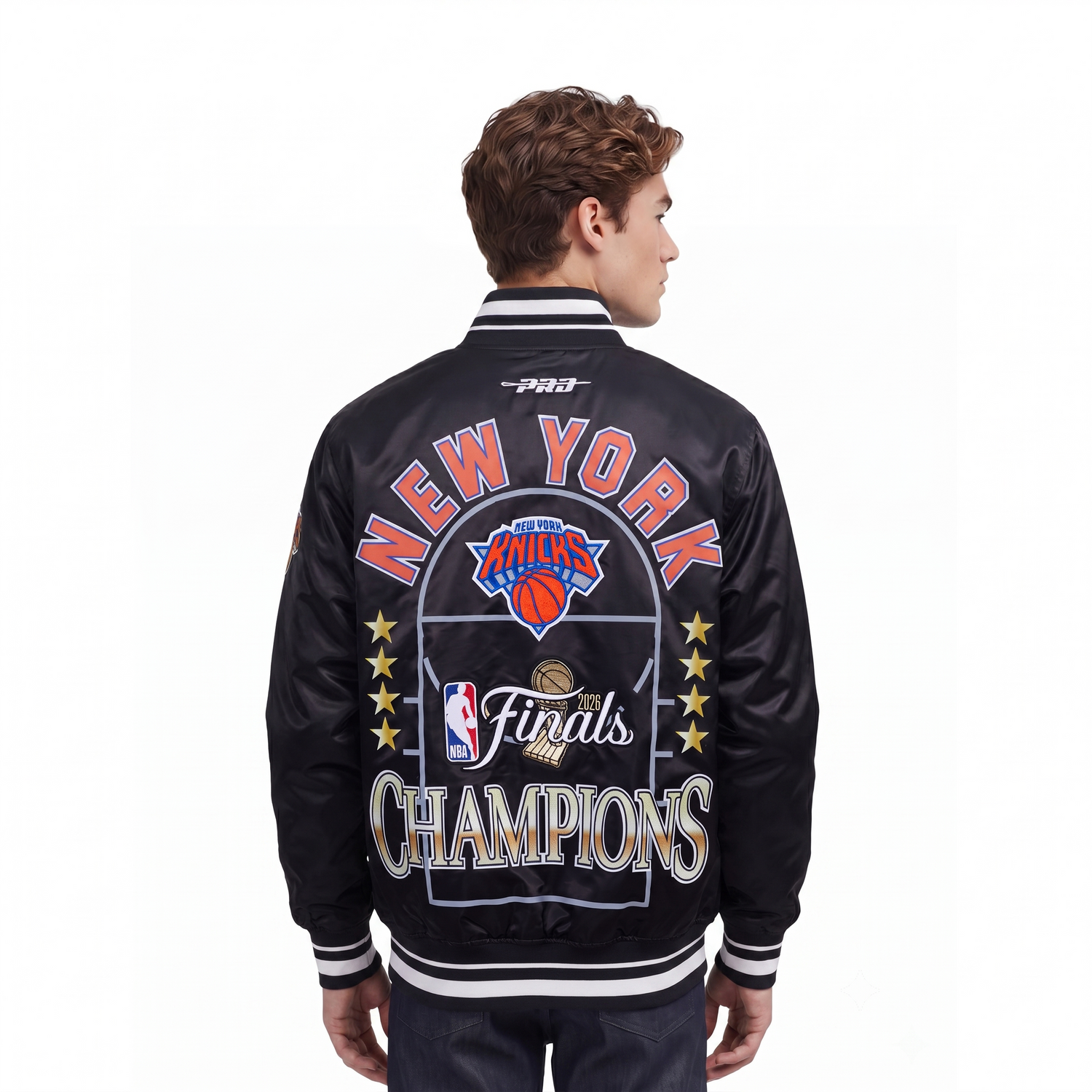 CHAMARRA DE SATIN NBA NEW YORK KNICKS NBA FINALS 2026