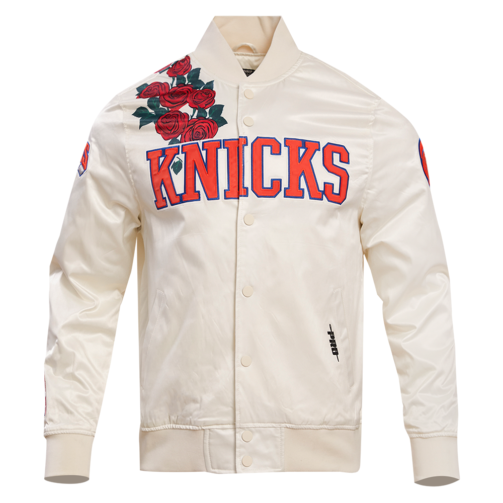 CHAMARRA DE SATÍN NBA NEW YORK KNICKS ROSES