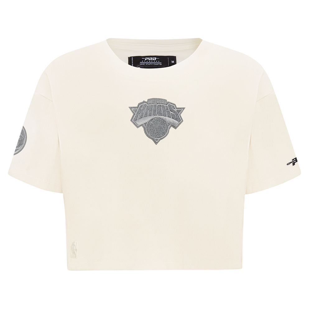 PLAYERA CROP NBA NEW YORK KNICKS REVERSE FRENCH TERRY PARA MUJER
