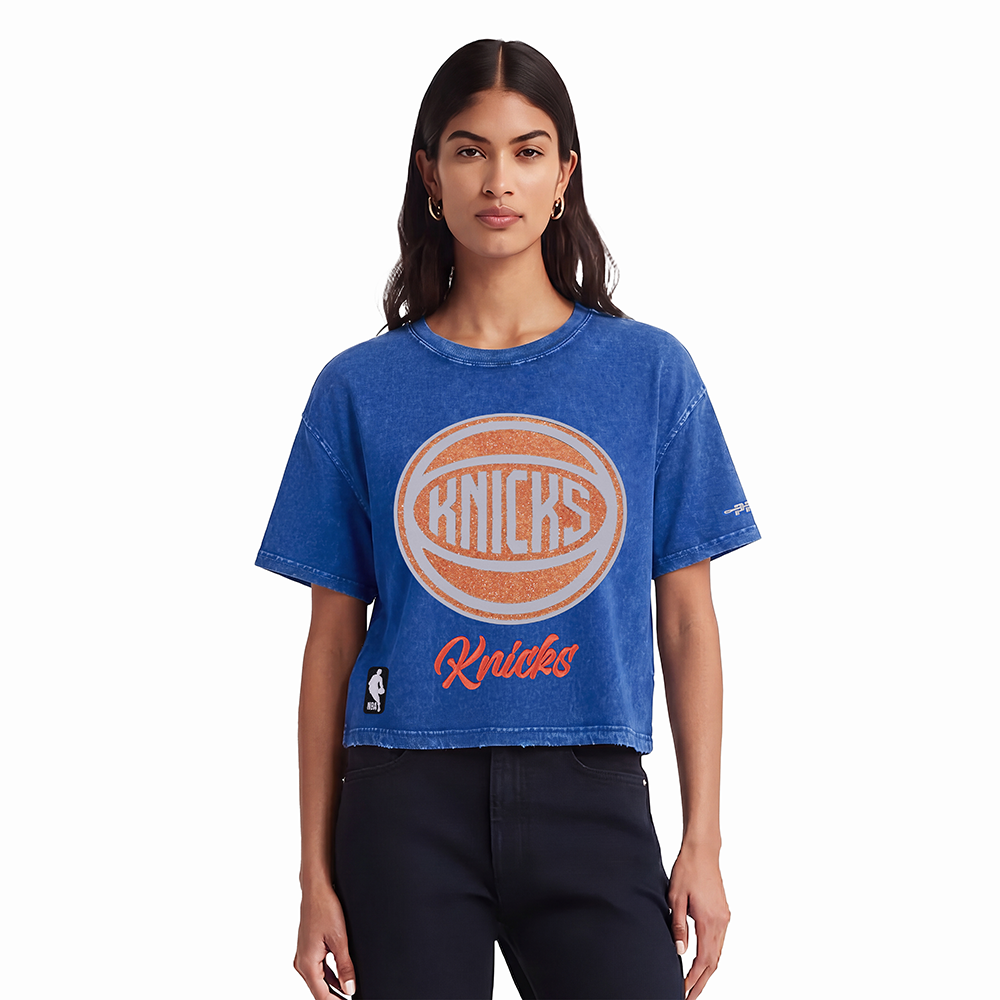 PLAYERA NBA NEW YORK KNICKS TEAM CRYSTALLINE PARA MUJER