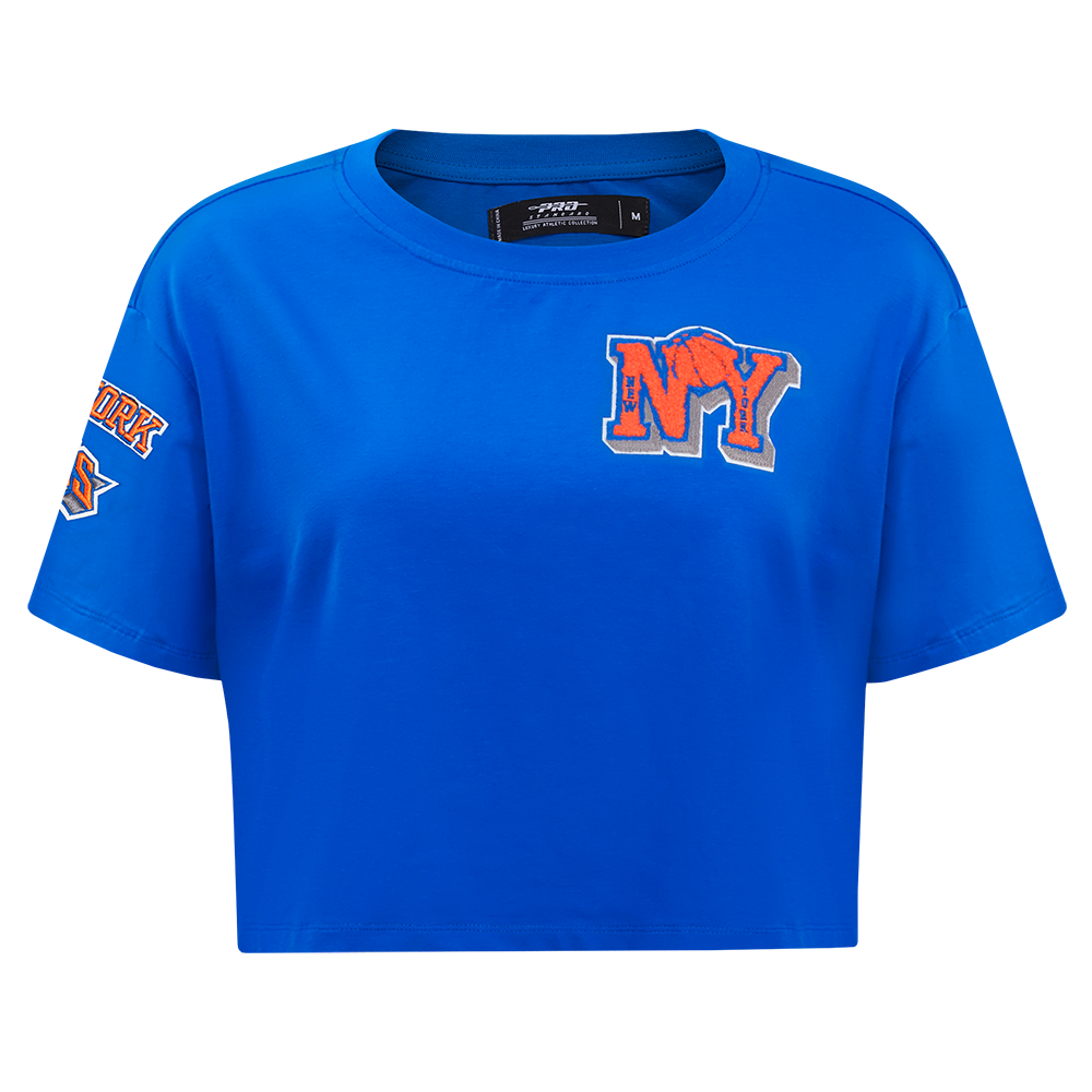 PLAYERA CROP NBA NEW YORK KNICKS MASH UP PARA MUJER