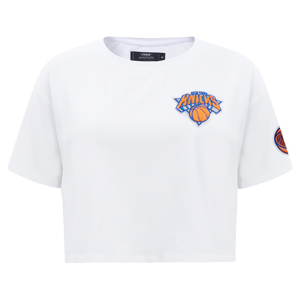 PLAYERA CROP NBA NEW YORK KNICKS CLASSIC ESSENTIALS PARA MUJER