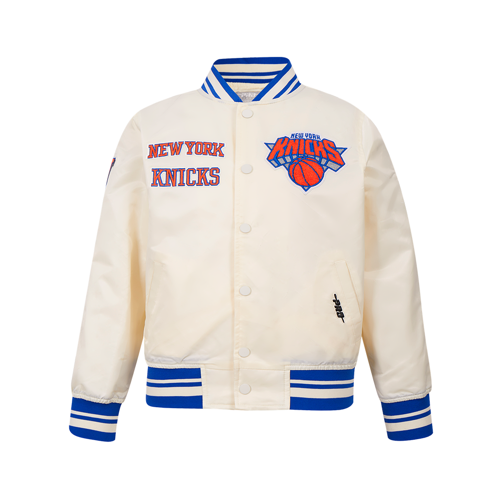 CHAMARRA DE SATIN NBA NEW YORK KNICKS RETRO CLASSICS PARA NIÑO JUNIOR