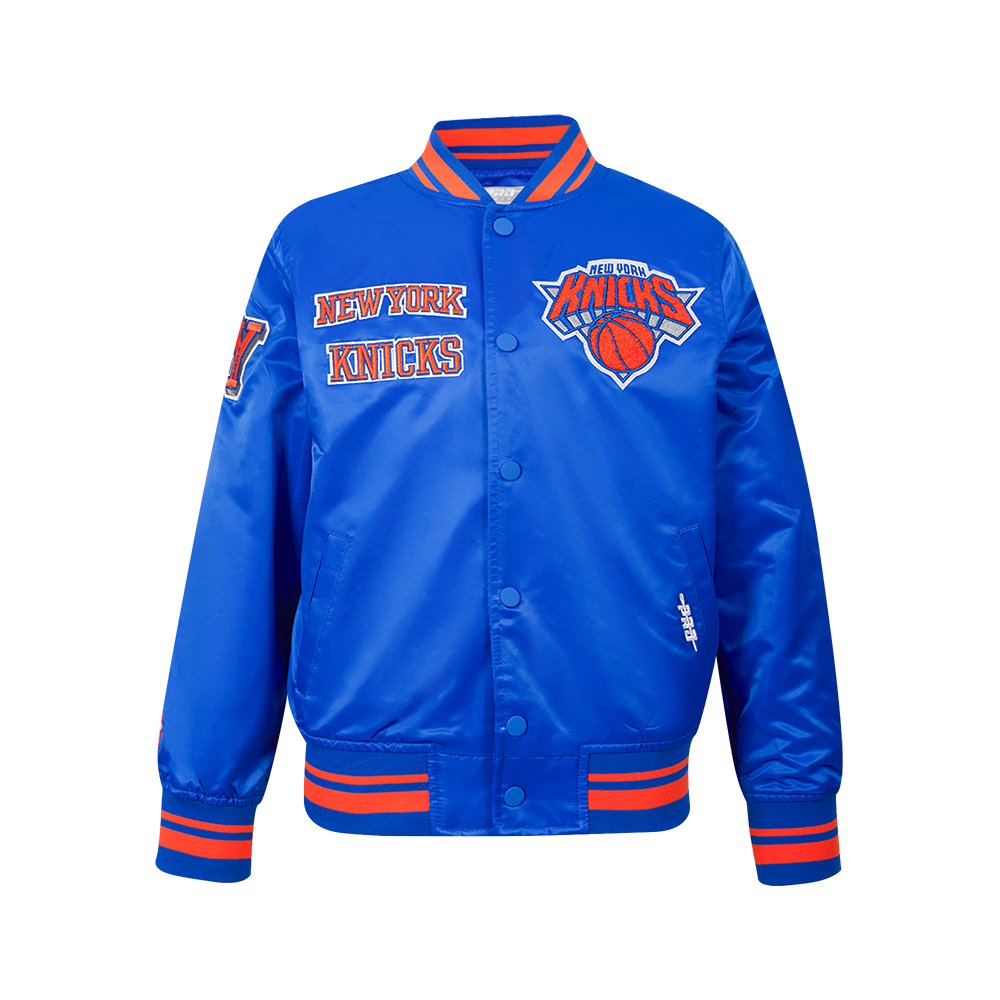 CHAMARRA DE SATIN NBA NEW YORK KNICKS RETRO CLASSICS PARA NIÑO JUNIOR