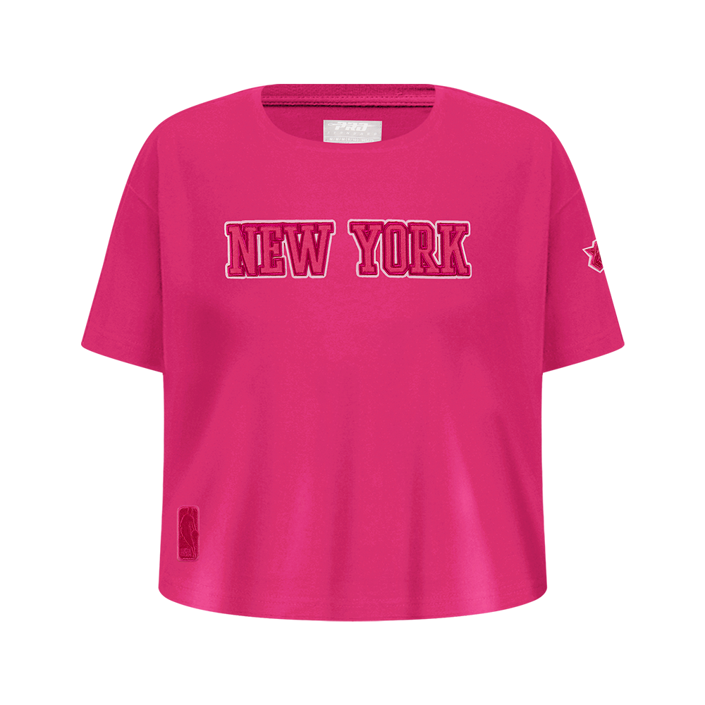 PLAYERA NBA NEW YORK KNICKS CLASSIC TRIPLE PINK PARA NIÑA JUNIOR