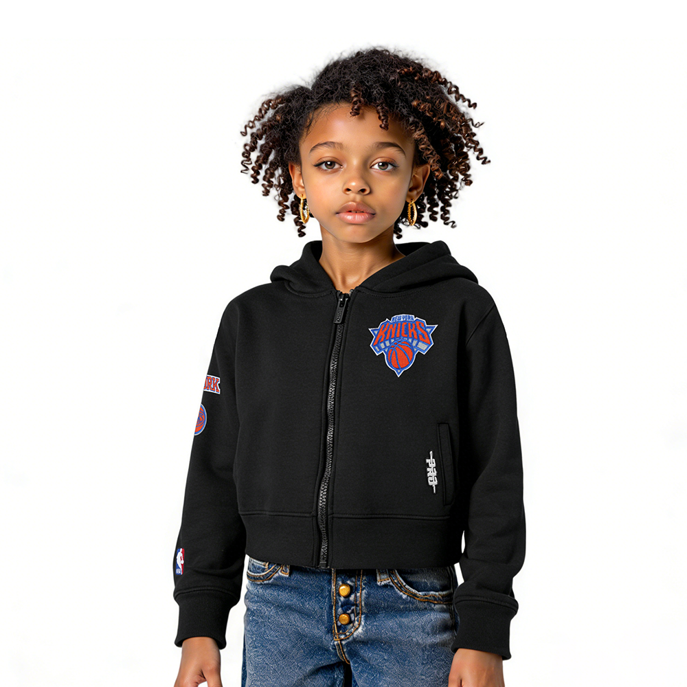 SUDADERA CON CIERRE NBA NEW YORK KNICKS CLASSIC ESSENTIALS PARA NIÑA JUNIOR
