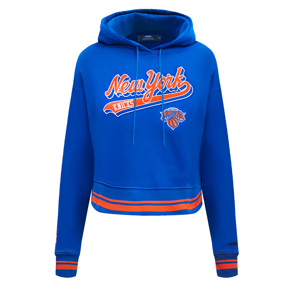 SUDADERA CON GORRO NBA NEW YORK KNICKS SCRIPT TAIL PARA MUJER