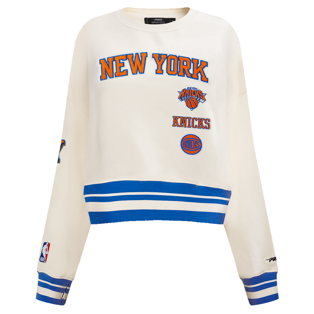 SUDADERA DE CUELLO REDONDO NBA NEW YORK KNICKS RETRO CLASSICS PARA MUJER