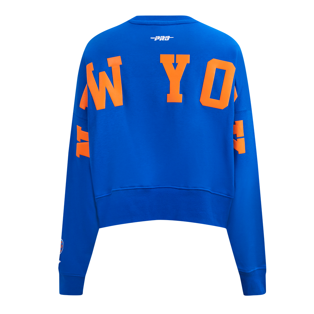 SUDADERA DE CUELLO REDONDO NBA NEW YORK KNICKS WINGSPAN PARA MUJER