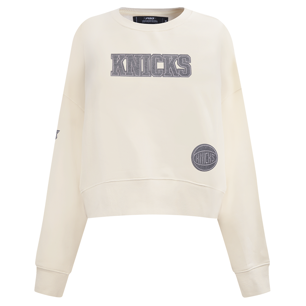 SUDADERA DE CUELLO REDONDO NBA NEW YORK KNICKS REVERSE FRENCH TERRY PARA MUJER