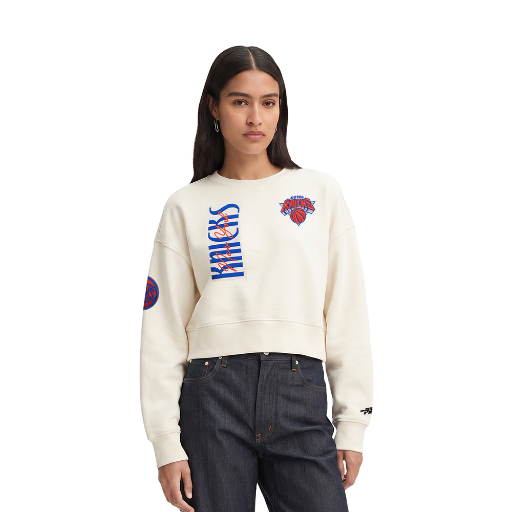 SUDADERA DE CUELLO REDONDO NBA NEW YORK KNICKS ORIGINAL PLAYERS PARA MUJER