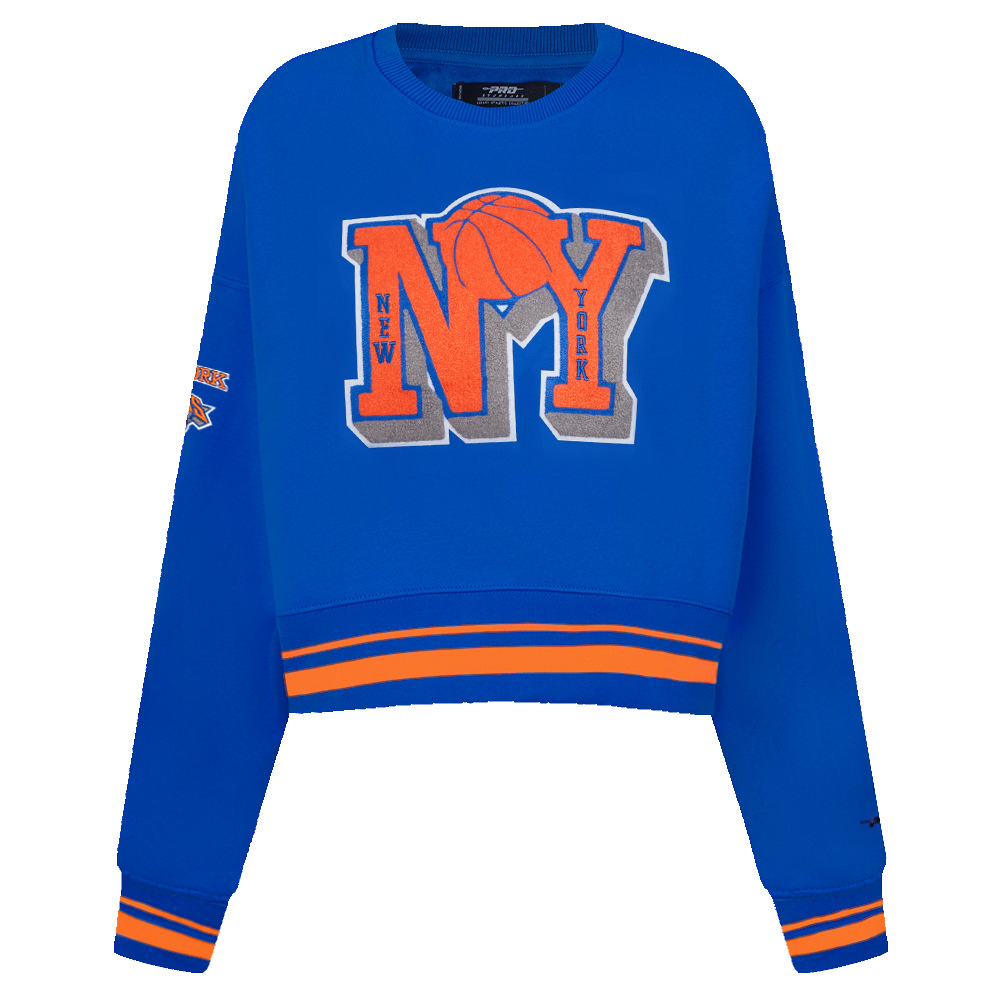 SUDADERA DE CUELLO REDONDO NBA NEW YORK KNICKS MASH UP PARA MUJER