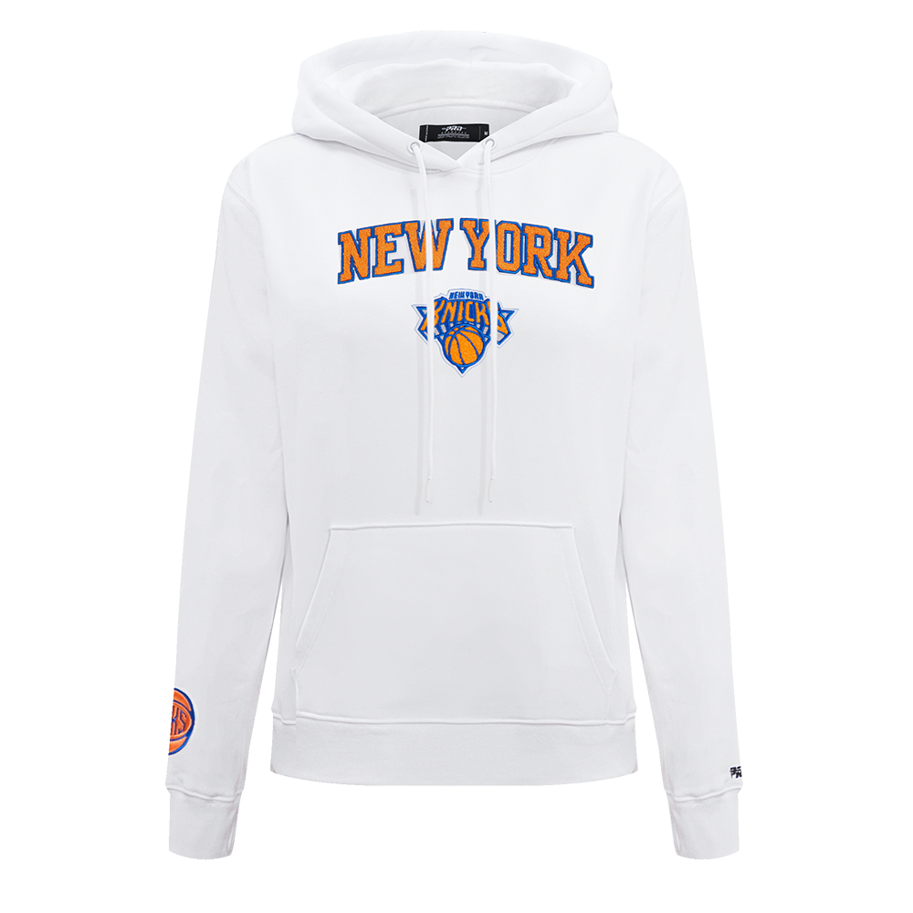 SUDADERA CON GORRO NBA NEW YORK KNICKS CLASSIC CHENILLE PARA MUJER