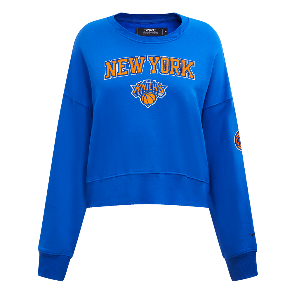 SUDADERA DE CUELLO REDONDO NBA NEW YORK KNICKS CLASSIC ESSENTIALS PARA MUJER