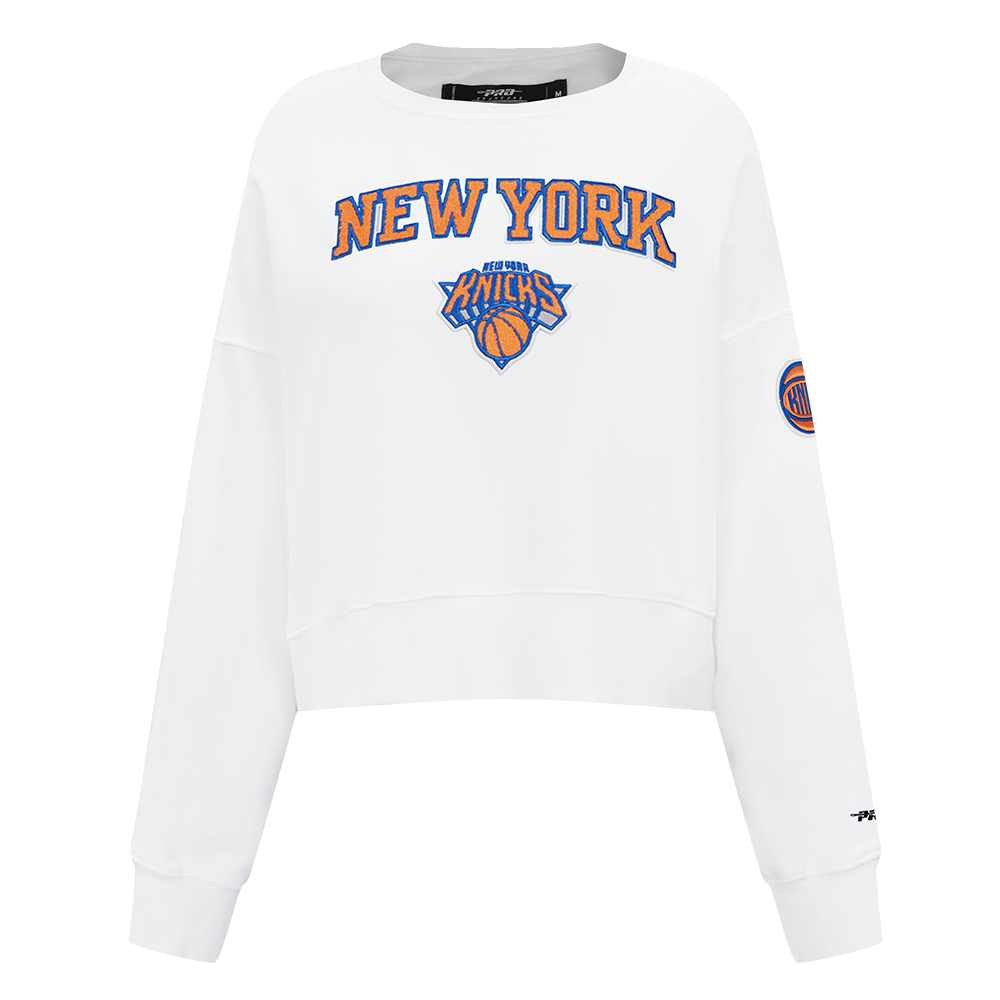 SUDADERA DE CUELLO REDONDO NBA NEW YORK KNICKS CLASSIC ESSENTIALS PARA MUJER
