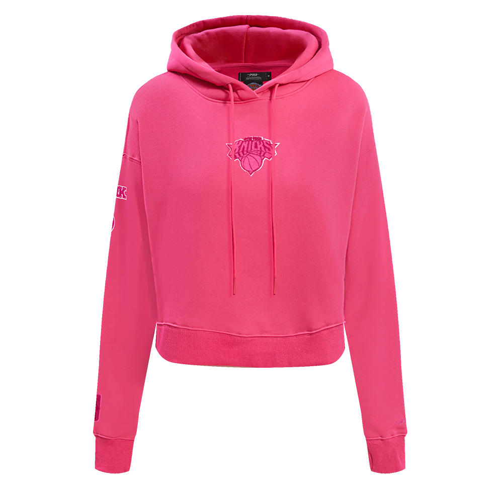 SUDADERA CON GORRO NBA NEW YORK KNICKS CLASSIC TRIPLE PINK PARA MUJER
