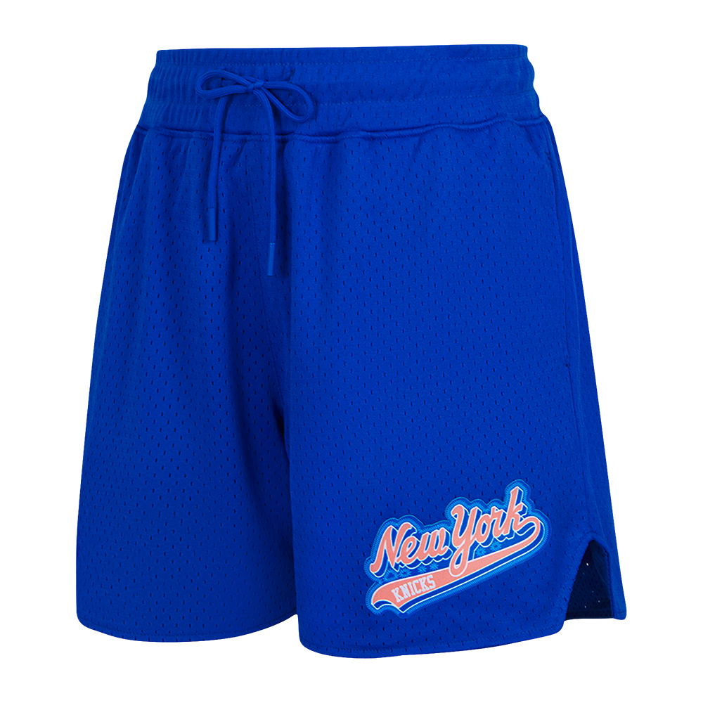 SHORTS DE MALLA NBA NEW YORK KNICKS SCRIPT TAIL PARA MUJER