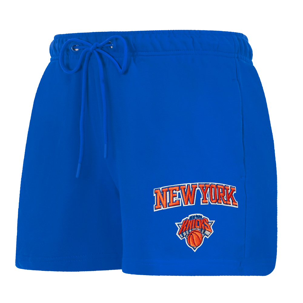 SHORTS DE ALGODÓN NBA NEW YORK KNICKS CLASSIC CHENILLE PARA MUJER