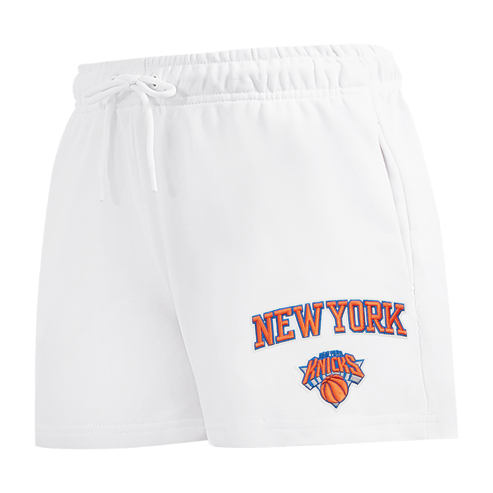 SHORTS DE ALGODÓN NBA NEW YORK KNICKS CLASSIC CHENILLE PARA MUJER