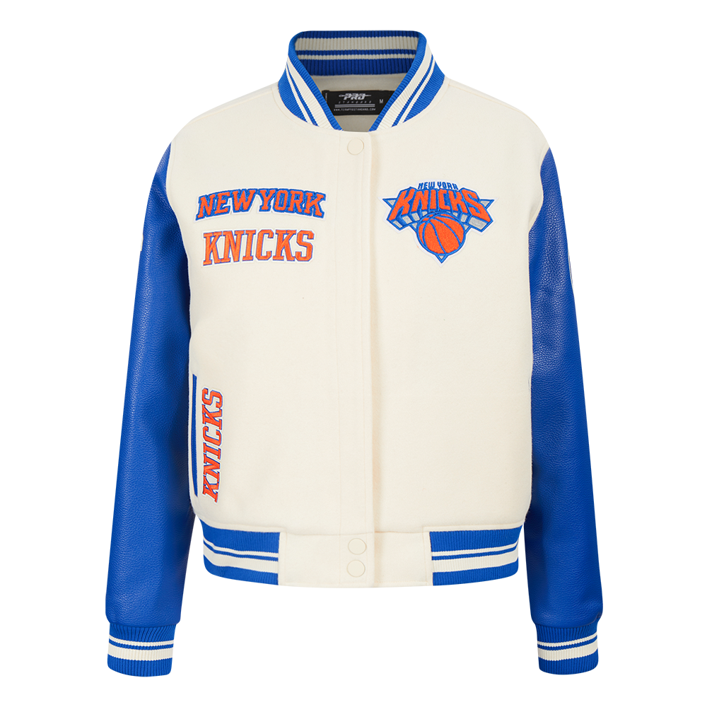 CHAMARRA UNIVERSITARIA NBA NEW YORK KNICKS RETRO CLASSICS PARA MUJER