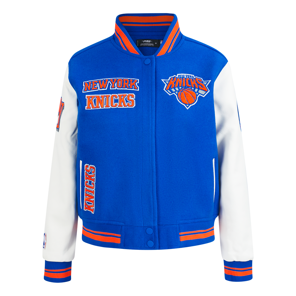 CHAMARRA UNIVERSITARIA NBA NEW YORK KNICKS RETRO CLASSICS PARA MUJER ...