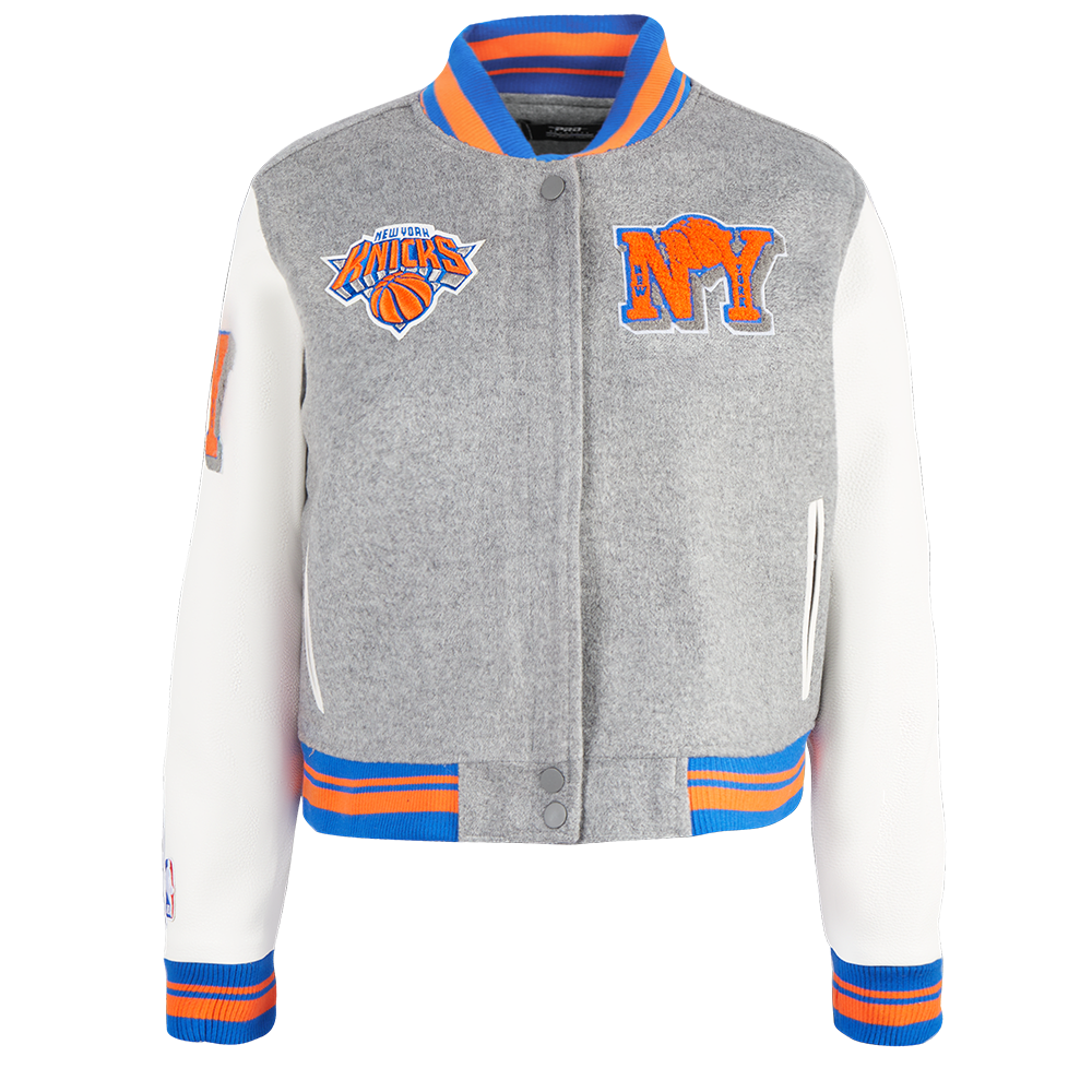 CHAMARRA UNIVERSITARIA NBA NEW YORK KNICKS MASH UP PARA MUJER