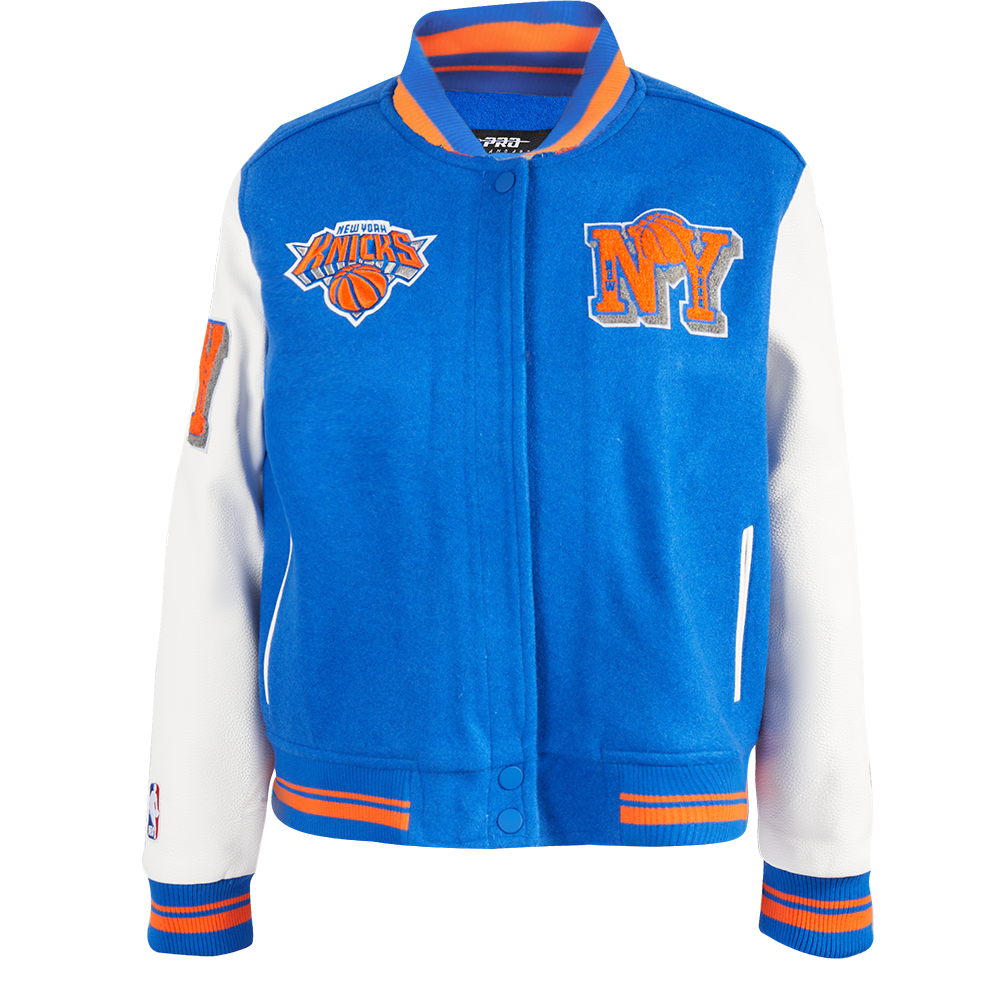 CHAMARRA UNIVERSITARIA NBA NEW YORK KNICKS MASH UP PARA MUJER