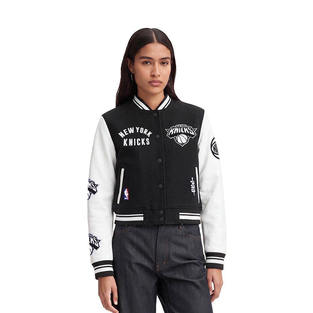 CHAMARRA UNIVERSITARIA NBA NEW YORK KNICKS ALL PRO PARA MUJER