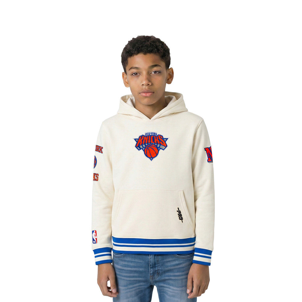 SUDADERA CON GORRO NBA NEW YORK KNICKS RETRO CLASSICS PARA NIÑO