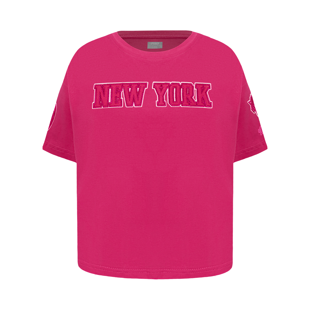 PLAYERA NBA NEW YORK KNICKS CLASSIC TRIPLE PINK PARA NIÑA