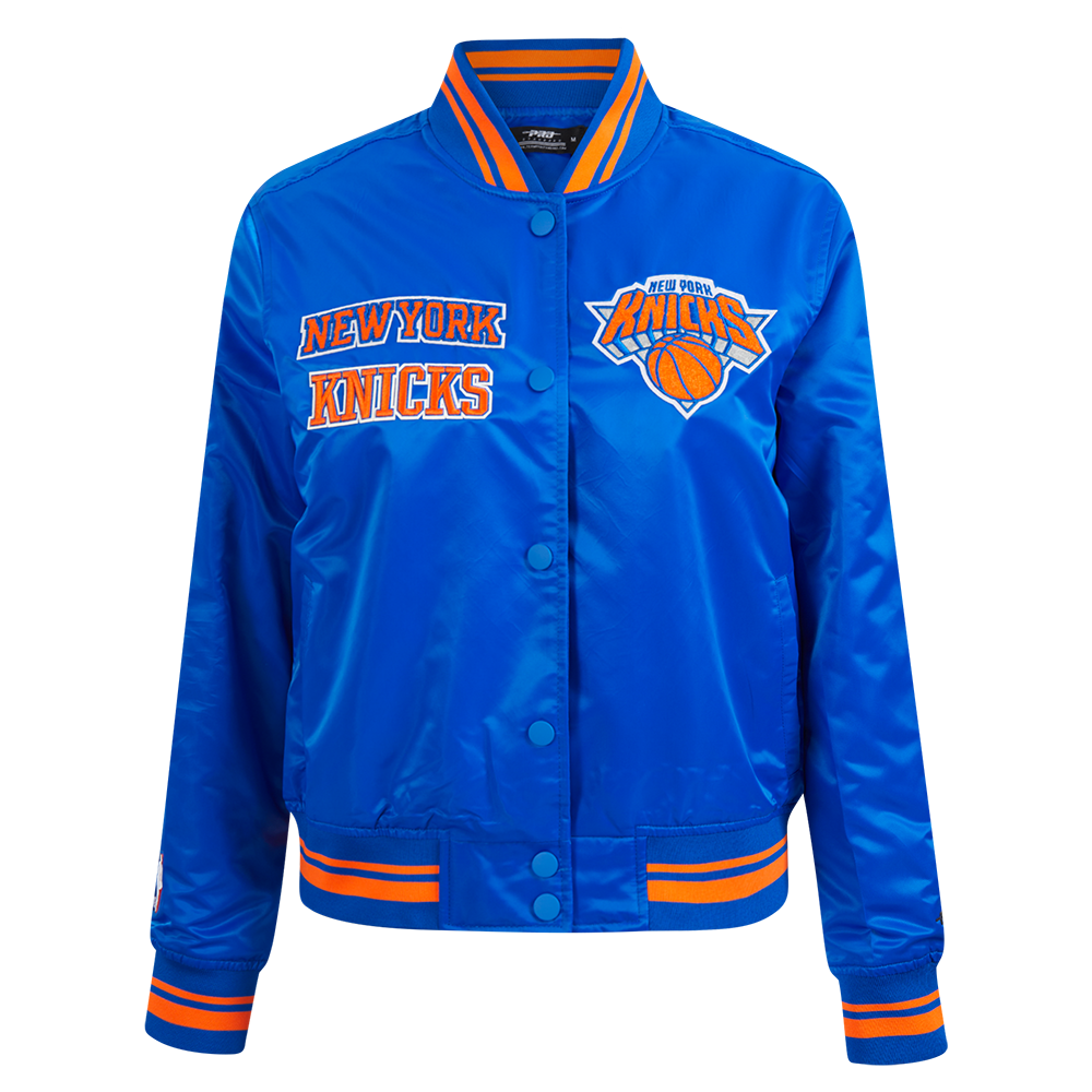 CHAMARRA DE SATÍN NBA NEW YORK KNICKS RETRO CLASSICS PARA MUJER