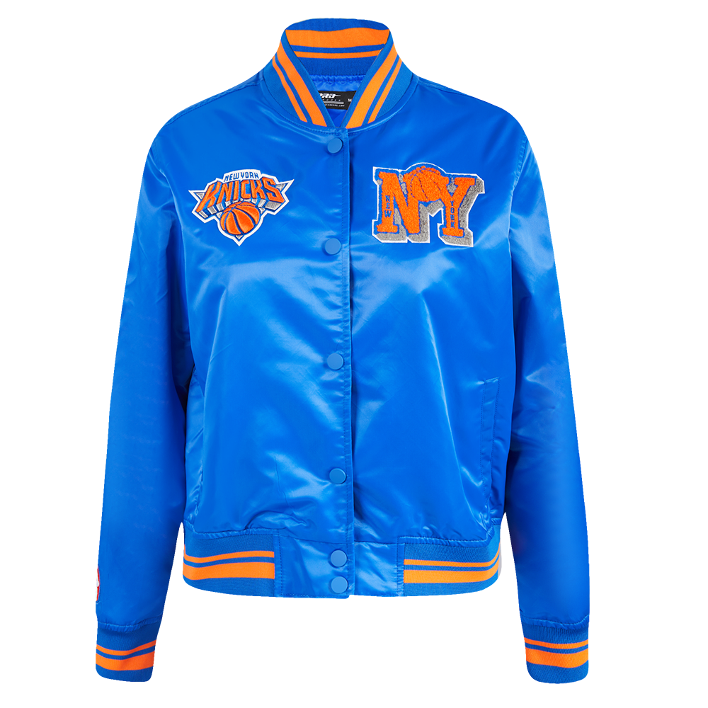 CHAMARRA DE SATÍN NBA NEW YORK KNICKS MASH UP PARA MUJER