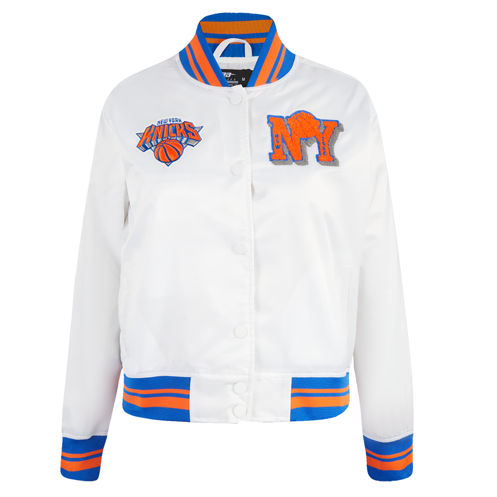 CHAMARRA DE SATÍN NBA NEW YORK KNICKS MASH UP PARA MUJER