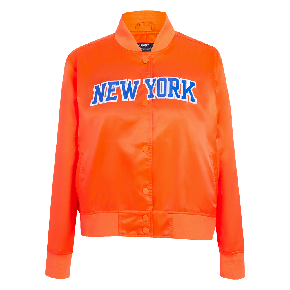 CHAMARRA DE SATÍN NBA NEW YORK KNICKS CLASSIC ESSENTIALS PARA MUJER
