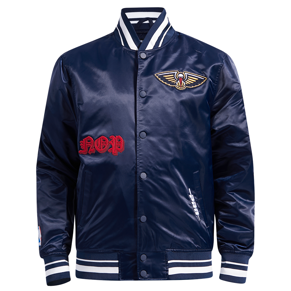 CHAMARRA DE SATÍN NBA NEW ORLEANS PELICANS OLD ENGLISH