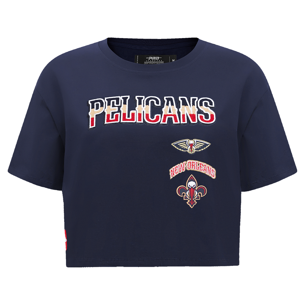 PLAYERA CROP NBA NEW ORLEANS PELICANS RETRO CLASSICS PARA MUJER