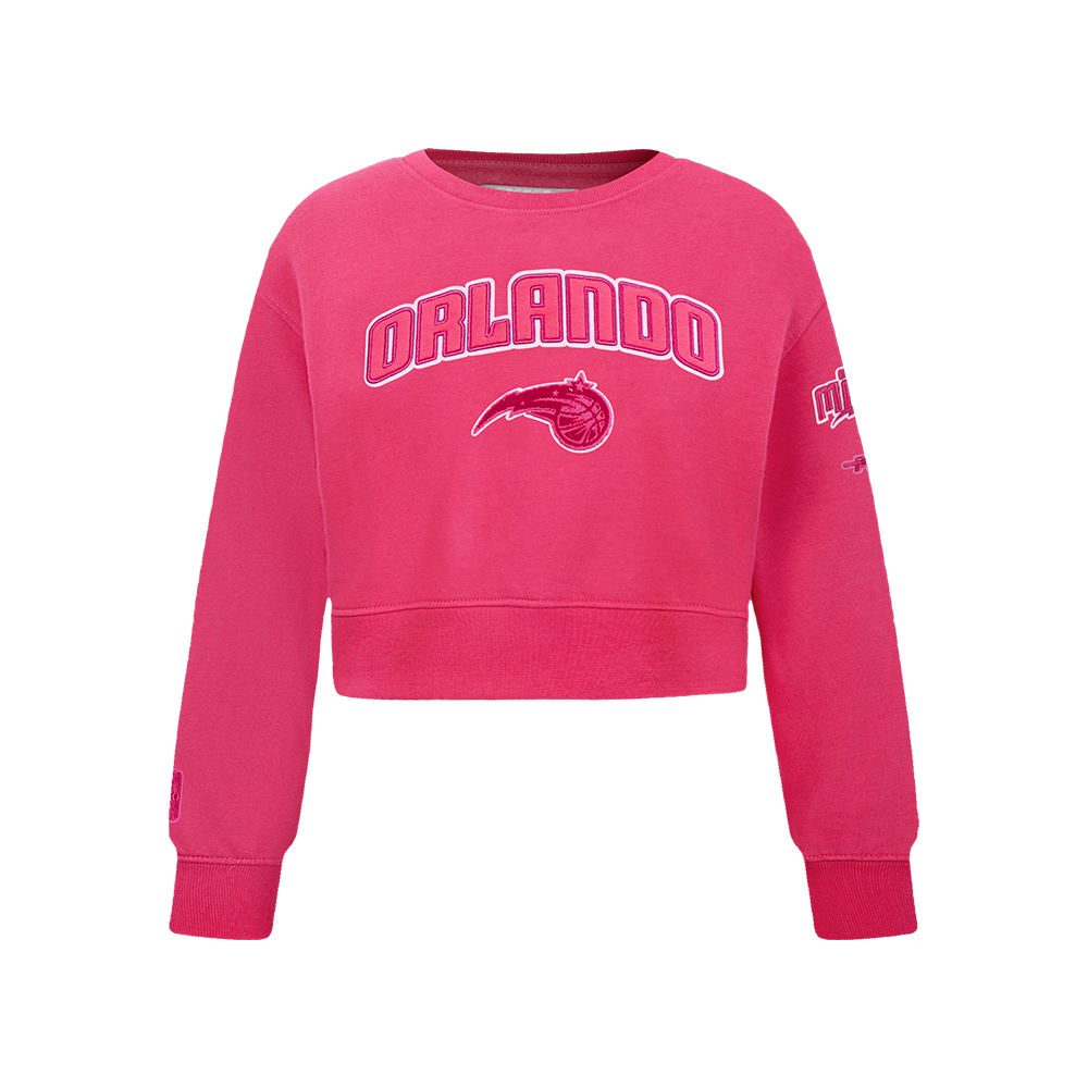 SUDADERA DE CUELLO REDONDO NBA ORLANDO MAGIC CLASSIC TRIPLE PINK PARA NIÑA JUNIOR
