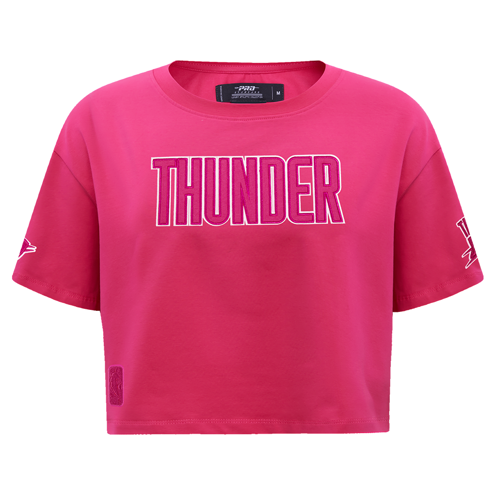 PLAYERA NBA OKLAHOMA CITY THUNDER CLASSIC TRIPLE PINK PARA MUJER