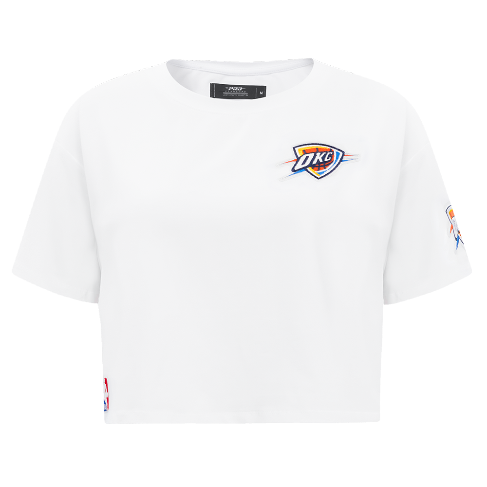PLAYERA CROP NBA OKLAHOMA CITY THUNDER CLASSIC ESSENTIALS PARA MUJER