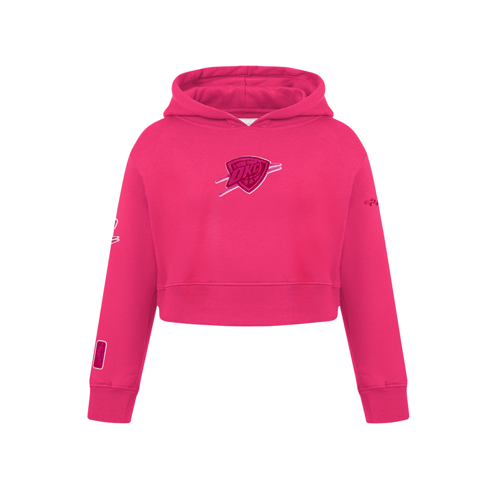 SUDADERA DE CUELLO REDONDO NBA OKLAHOMA CITY THUNDER CLASSIC TRIPLE PINK PARA NIÑA JUNIOR