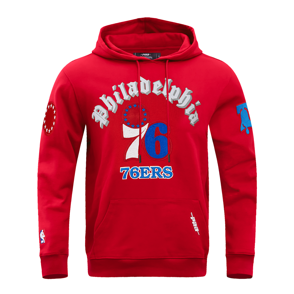 SUDADERA CON GORRO NBA PHILADELPHIA 76ERS OLD ENGLISH