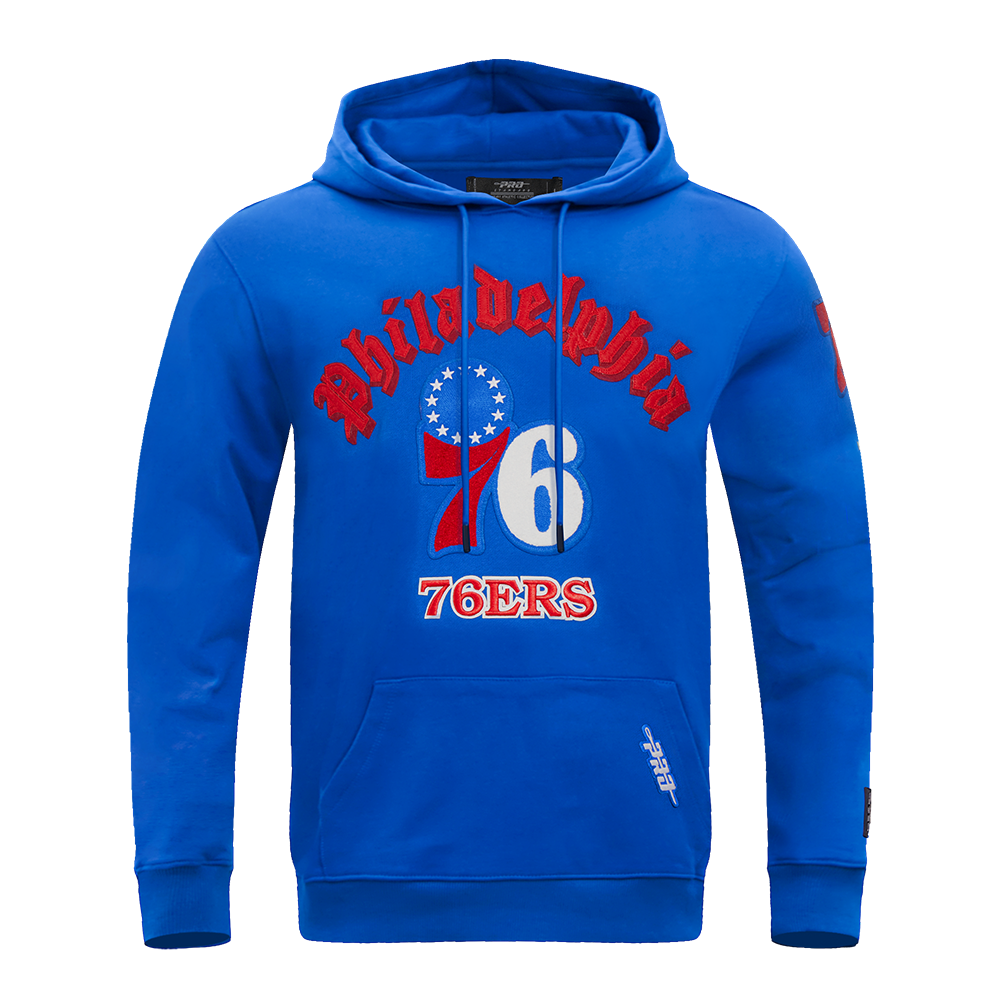 SUDADERA CON GORRO NBA PHILADELPHIA 76ERS OLD ENGLISH