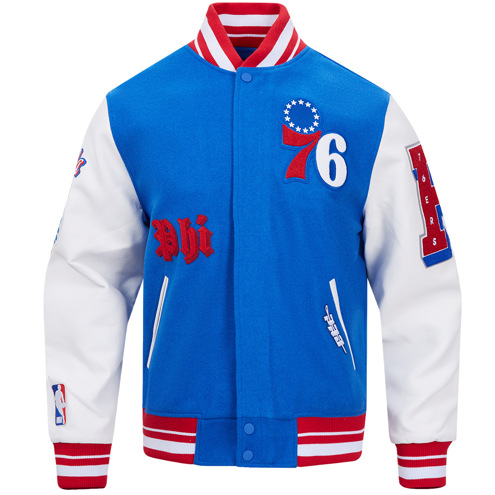 CHAMARRA UNIVERSITARIA NBA PHILADELPHIA 76ERS OLD ENGLISH